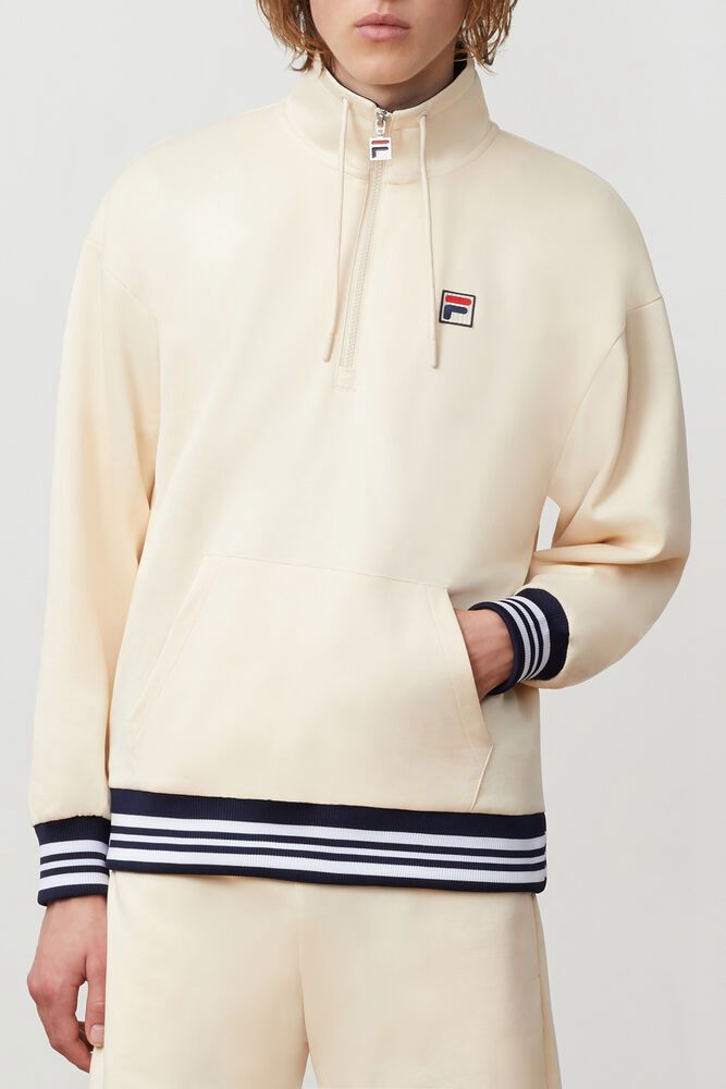 Fila Miesten Takki Cole 1/2 Zip Beige - HDNI-30271